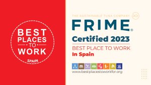 Certificación de FRIME por Best Places to Work en España.